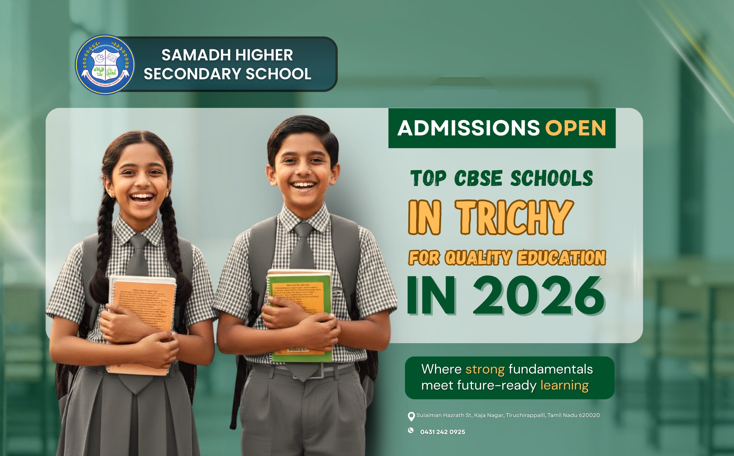Top CBSE school in Trichy with modern facilities and smart classrooms